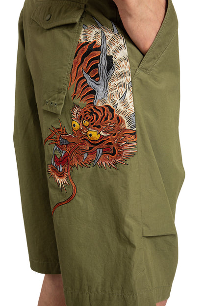 MAHARISHI MAN GREEN SHORTS & SKIRTS