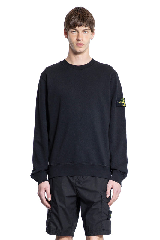 STONE ISLAND MAN BLACK SWEATSHIRTS