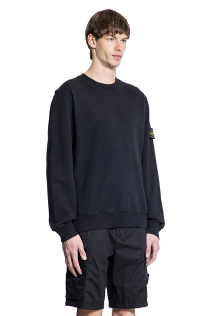 STONE ISLAND MAN BLACK SWEATSHIRTS