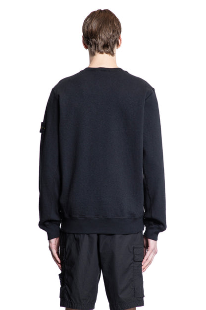 STONE ISLAND MAN BLACK SWEATSHIRTS