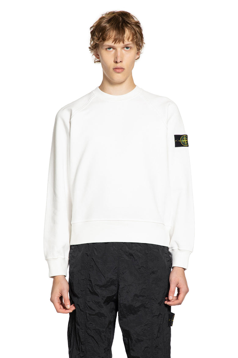 STONE ISLAND MAN WHITE SWEATSHIRTS