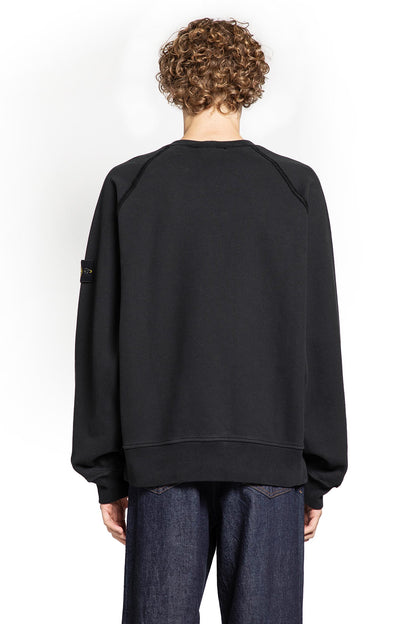 STONE ISLAND MAN BLACK SWEATSHIRTS