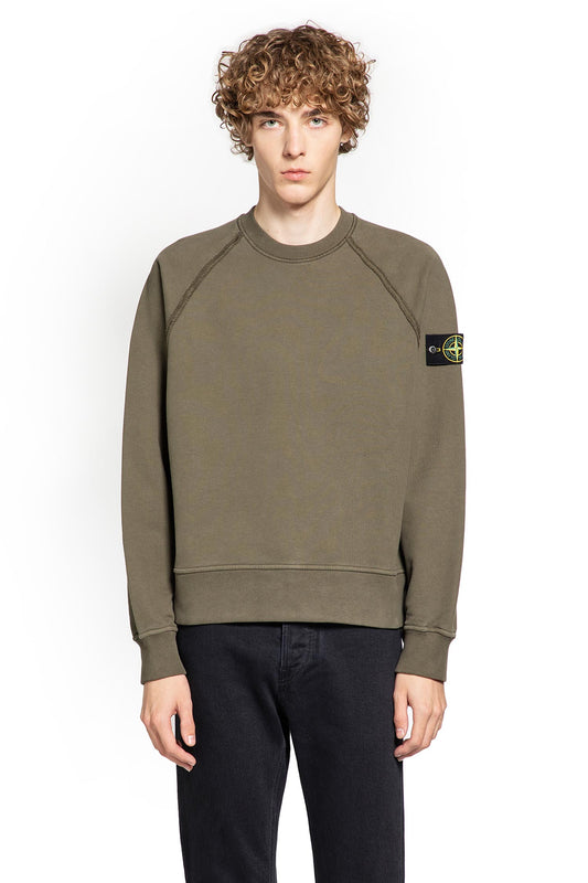 STONE ISLAND MAN GREEN SWEATSHIRTS