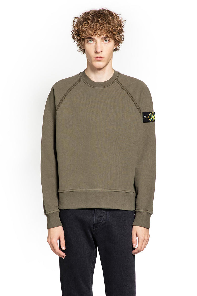 STONE ISLAND MAN GREEN SWEATSHIRTS
