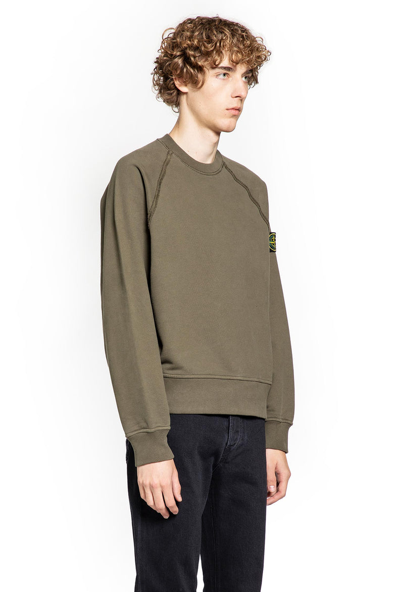 STONE ISLAND MAN GREEN SWEATSHIRTS