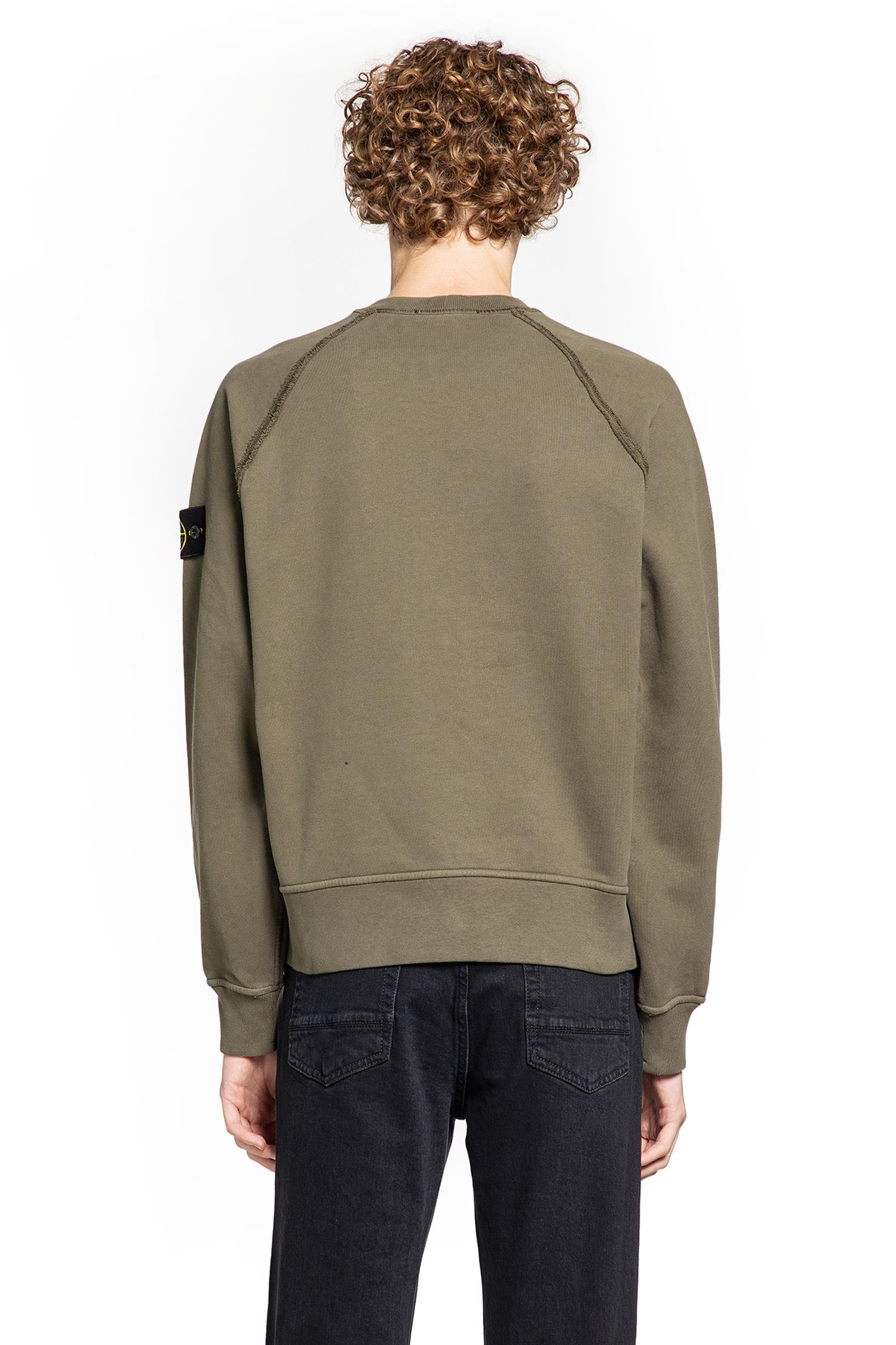 STONE ISLAND MAN GREEN SWEATSHIRTS