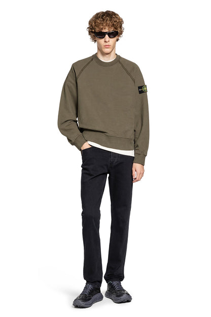 STONE ISLAND MAN GREEN SWEATSHIRTS