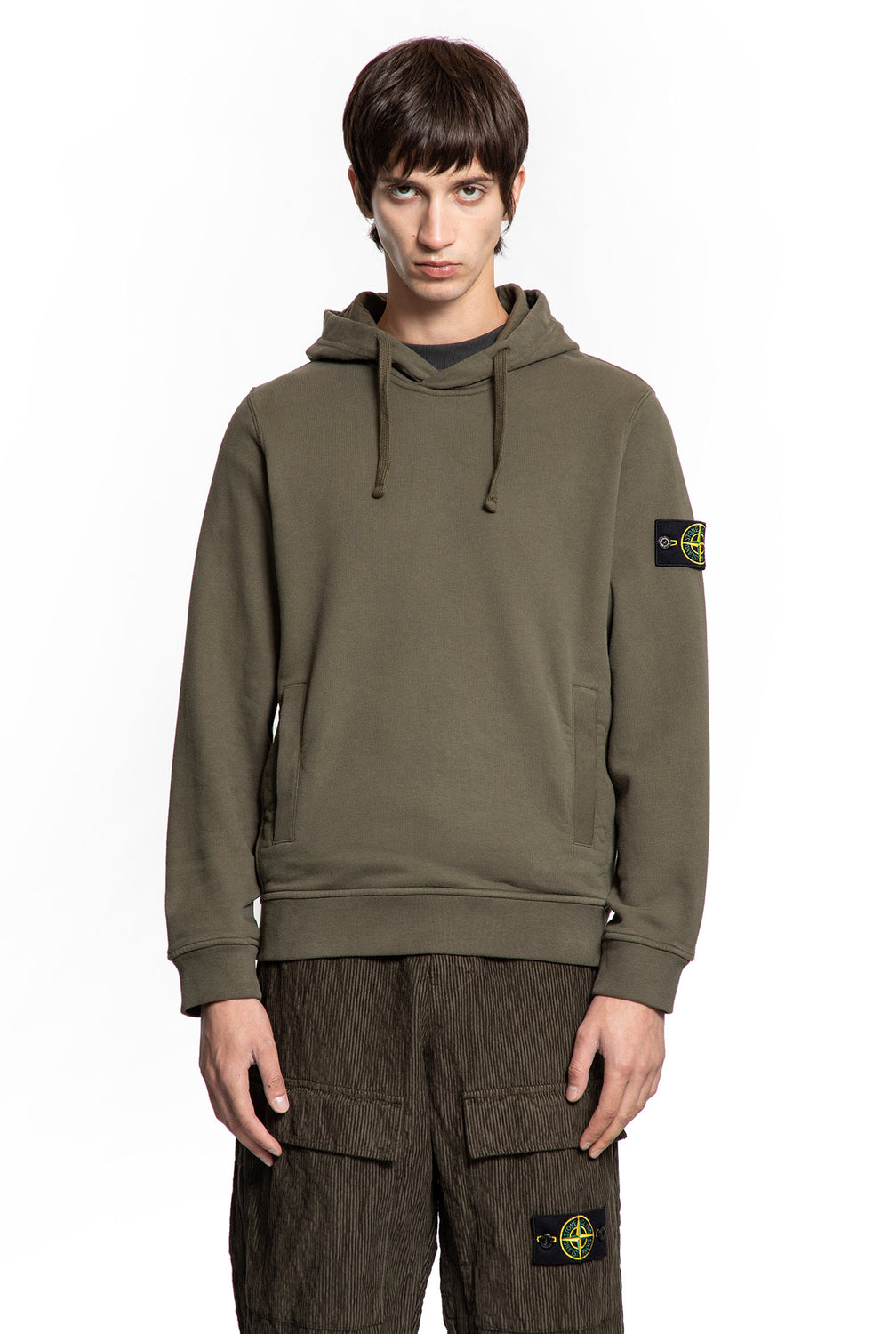 STONE ISLAND MAN GREEN SWEATSHIRTS