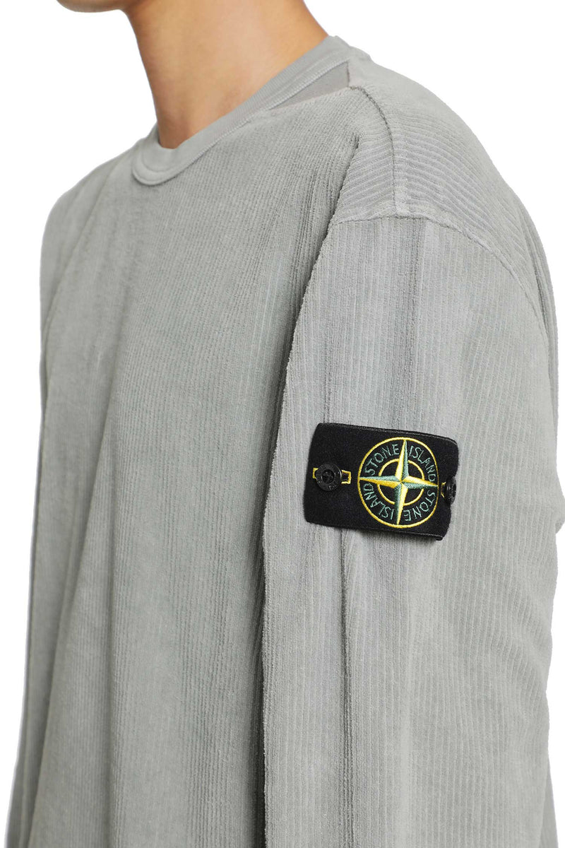 STONE ISLAND 6100030 Jersey Corduroy Sweatshirt man