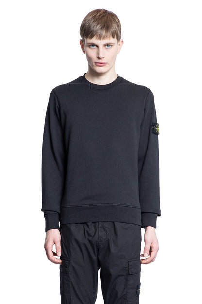 STONE ISLAND MAN BLACK SWEATSHIRTS