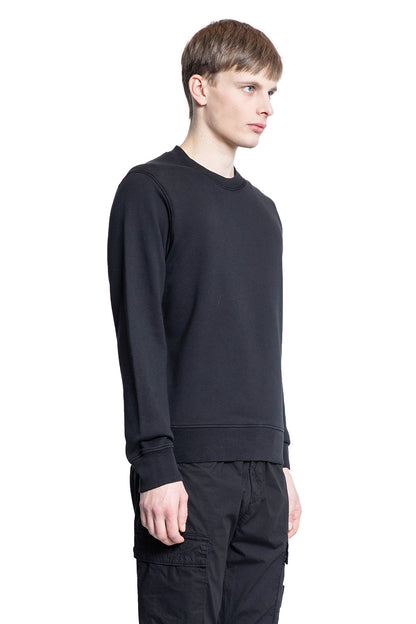 STONE ISLAND MAN BLACK SWEATSHIRTS