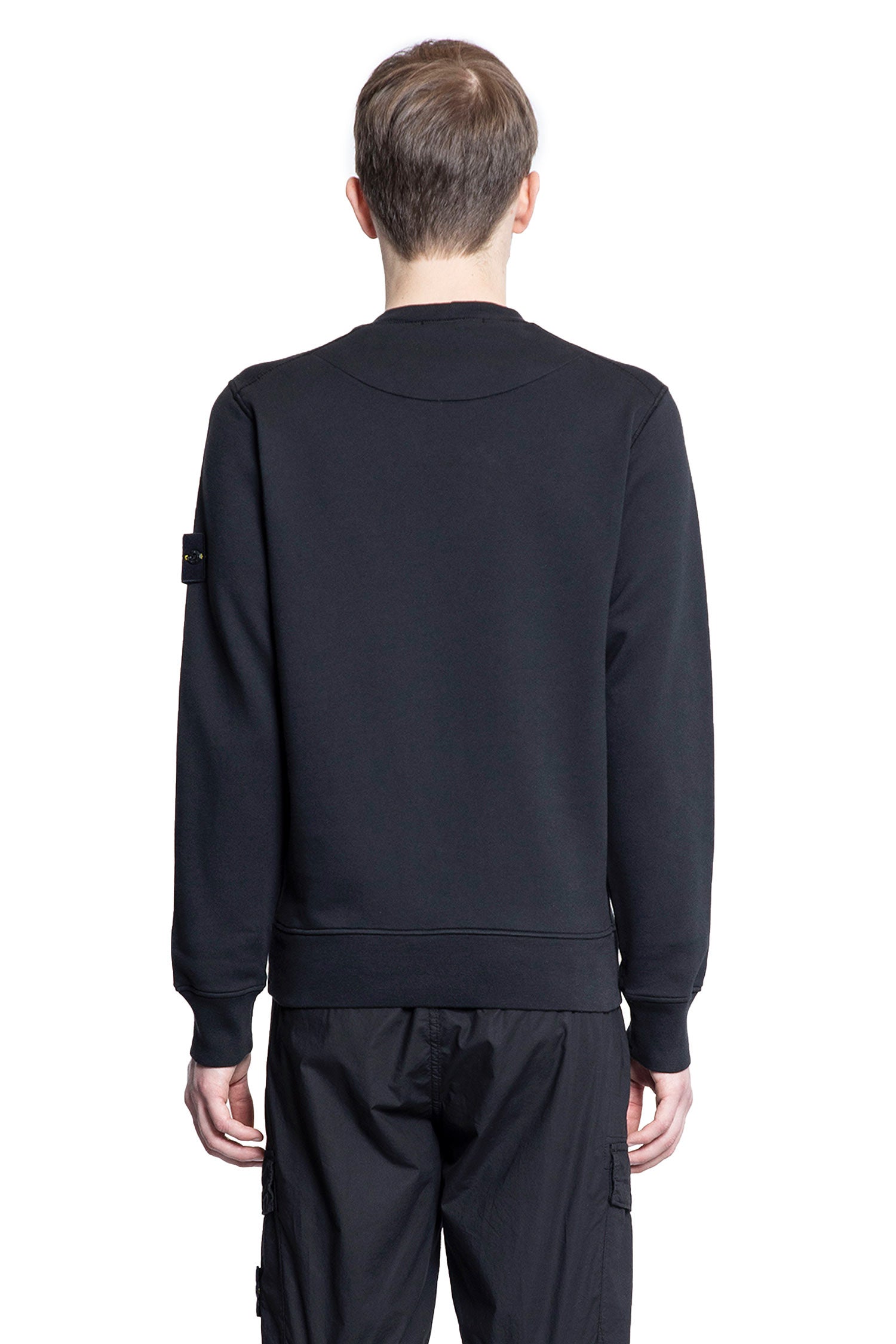 STONE ISLAND MAN BLACK SWEATSHIRTS