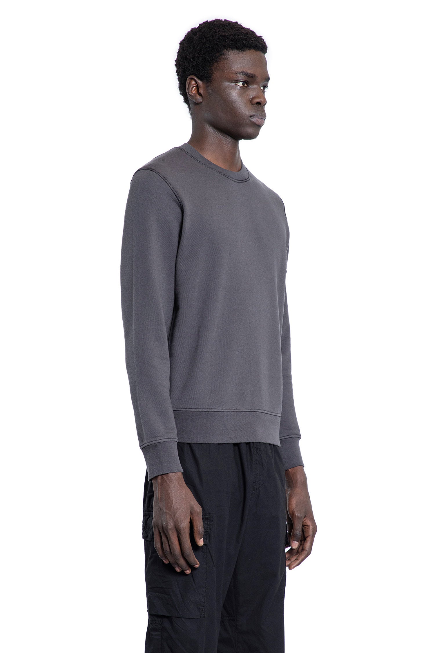 STONE ISLAND MAN GREY SWEATSHIRTS