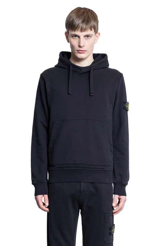 STONE ISLAND MAN BLACK SWEATSHIRTS