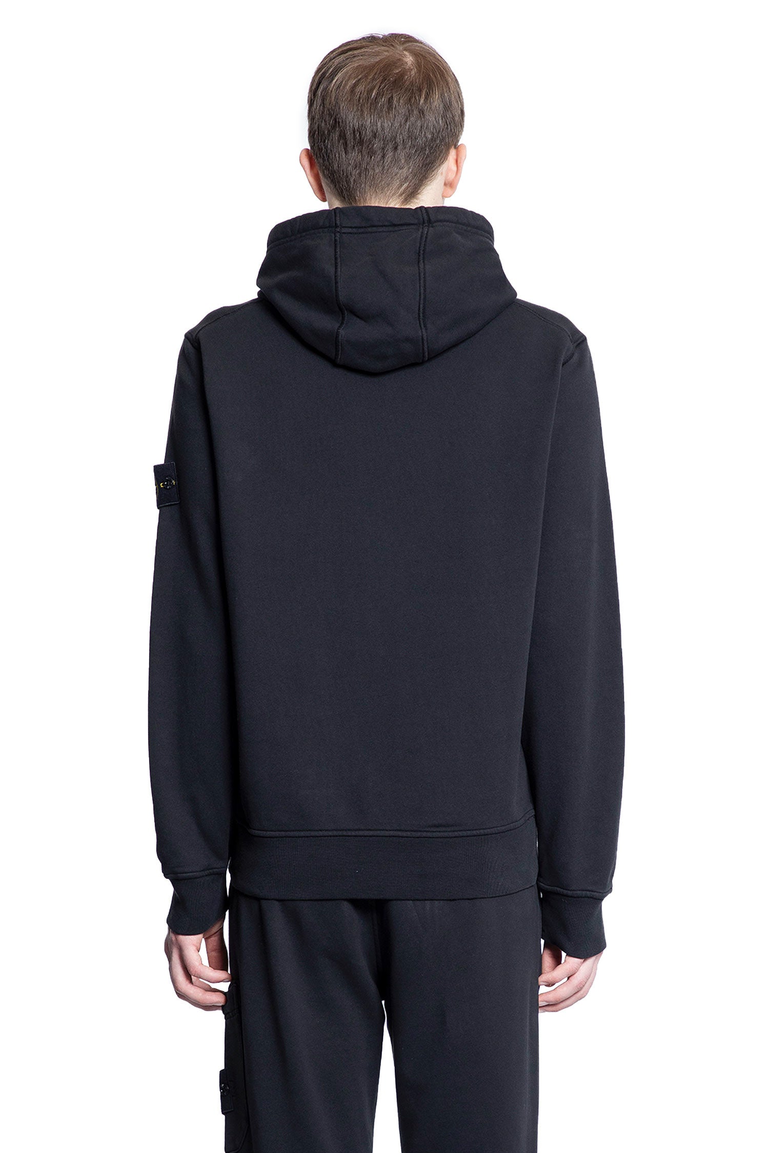 STONE ISLAND MAN BLACK SWEATSHIRTS