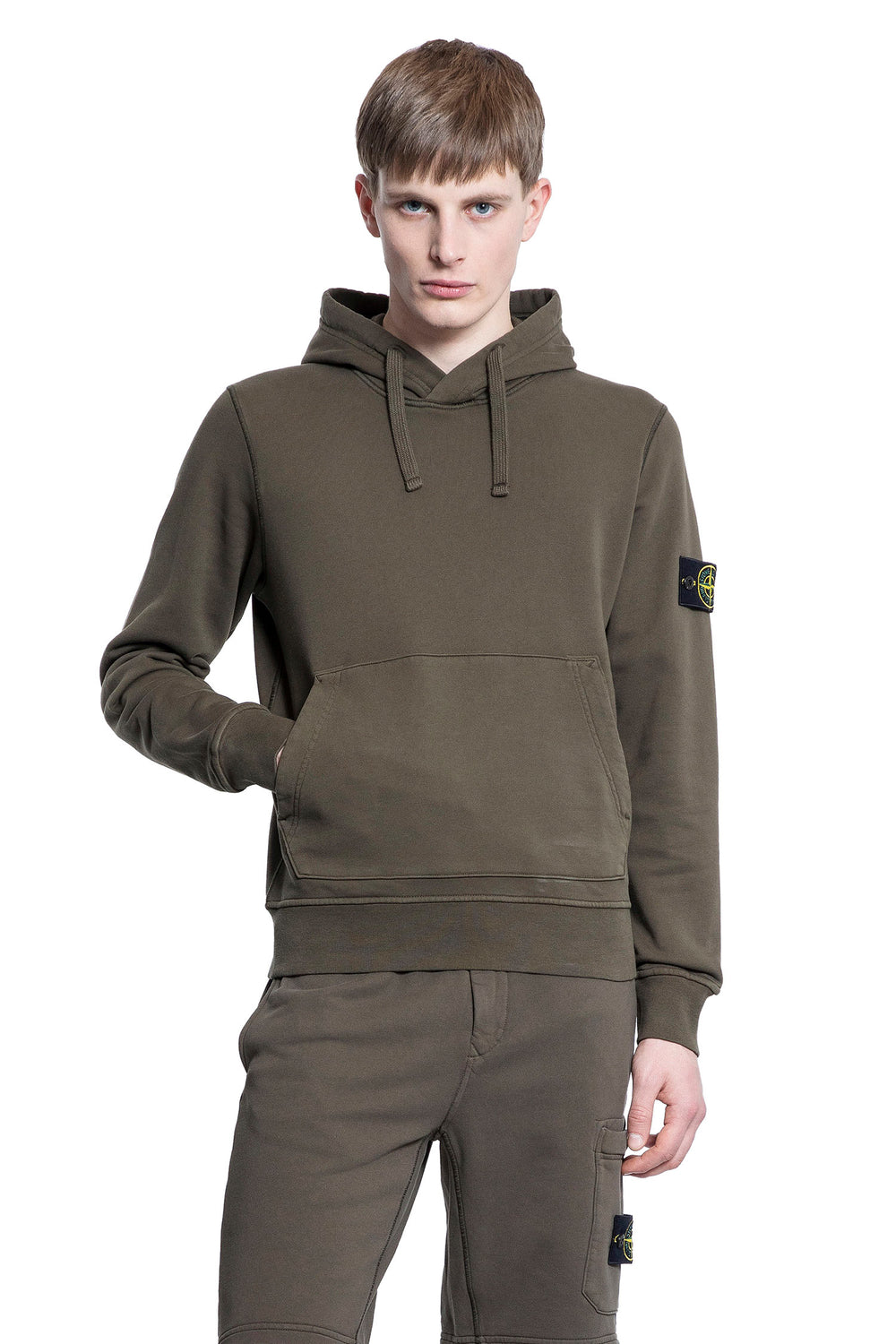 STONE ISLAND MAN GREEN SHORTS & SKIRTS