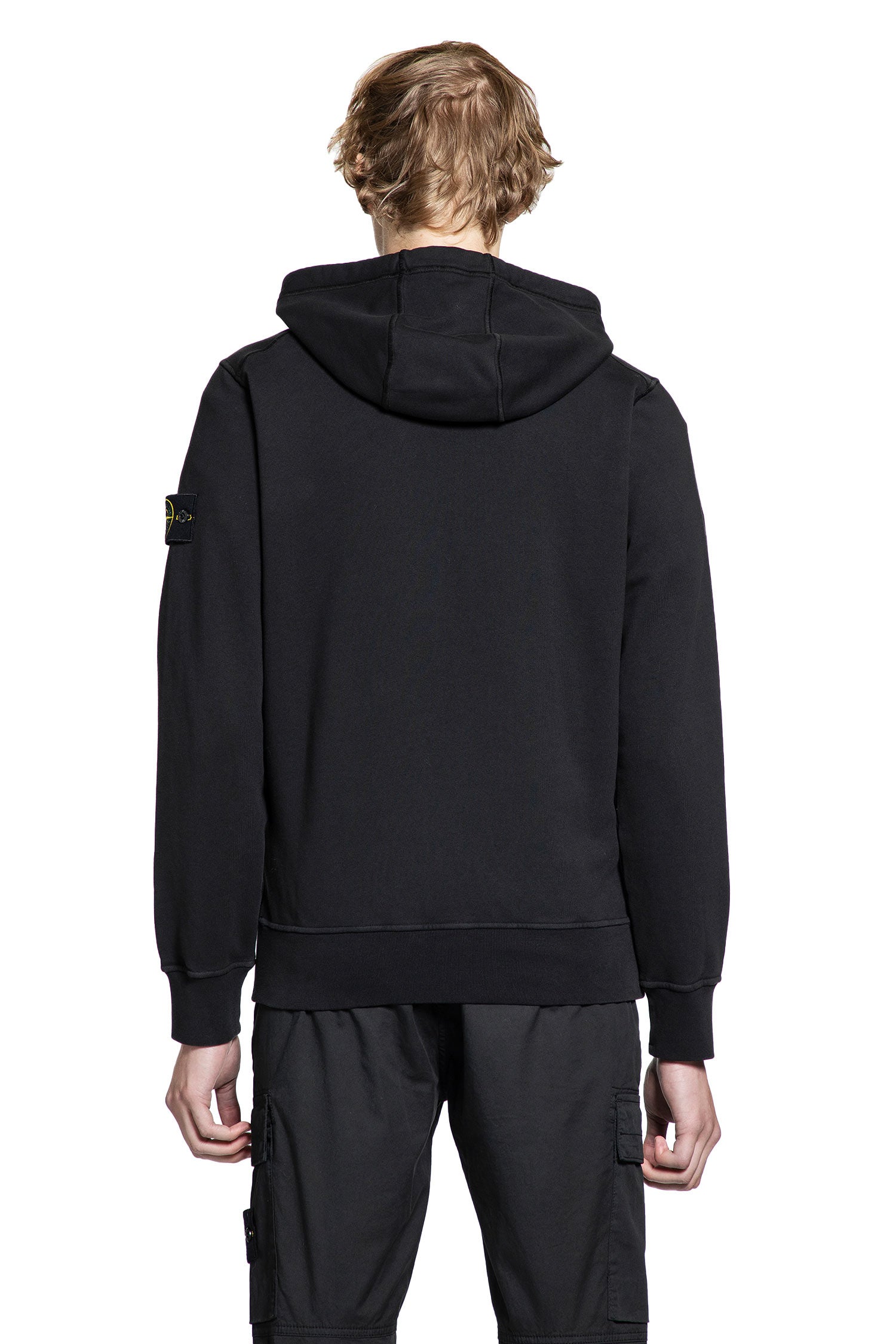 STONE ISLAND MAN BLACK SWEATSHIRTS