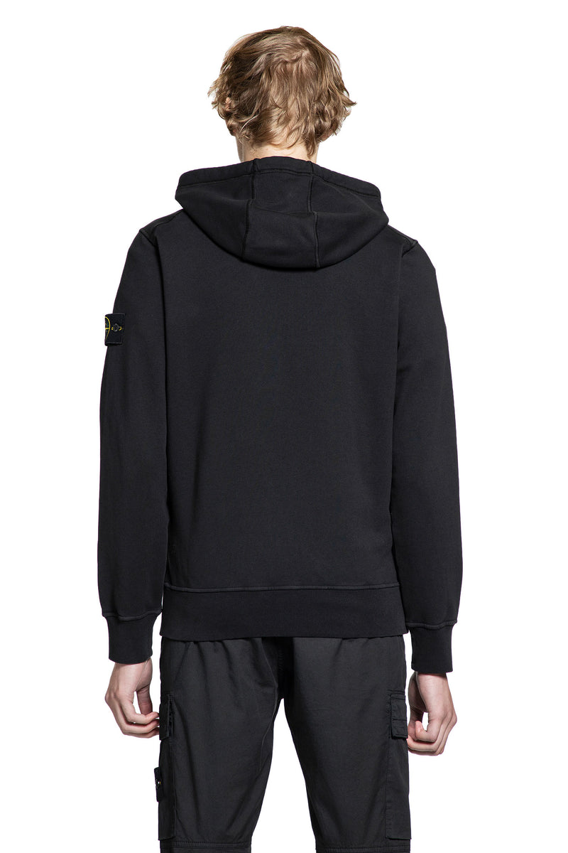 STONE ISLAND 6100061 Cotton Fleece Hooded Zip Sweatshirt man