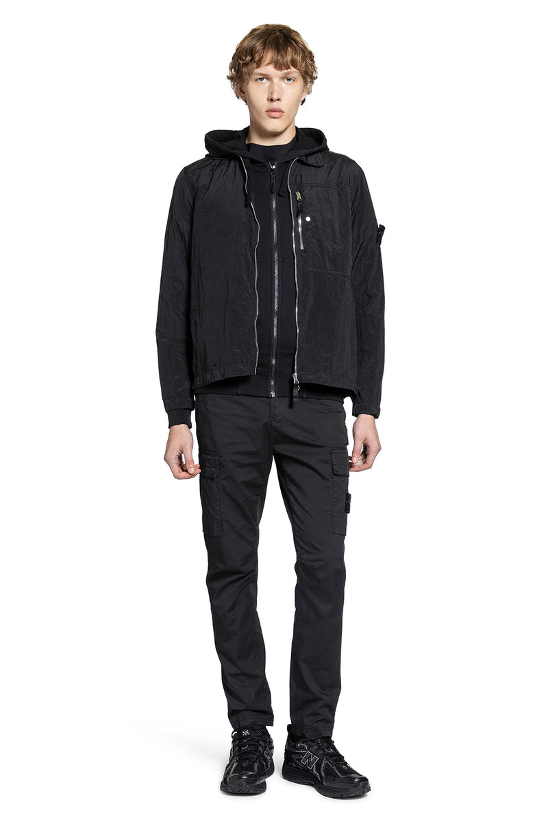 STONE ISLAND 6100061 Cotton Fleece Hooded Zip Sweatshirt man