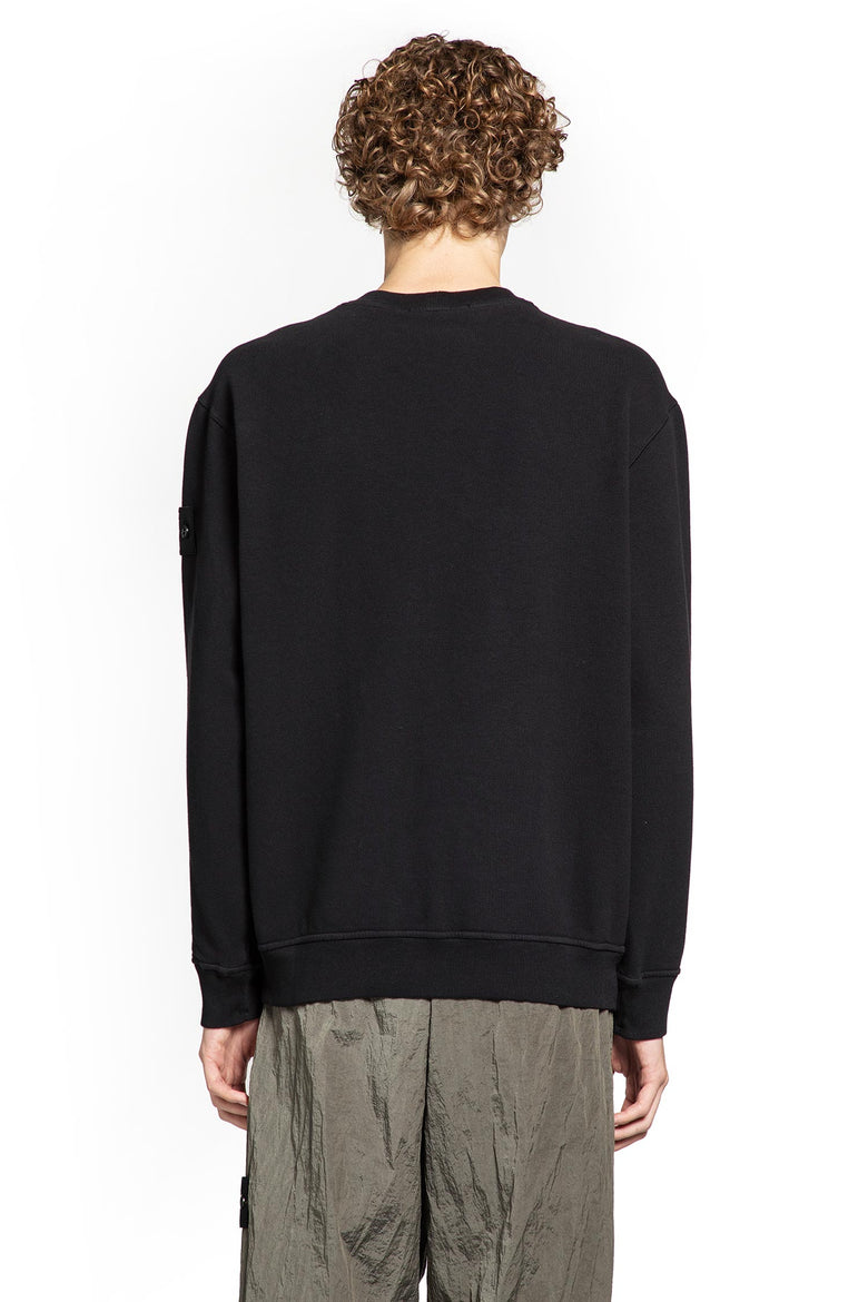 STONE ISLAND MAN BLACK SWEATSHIRTS