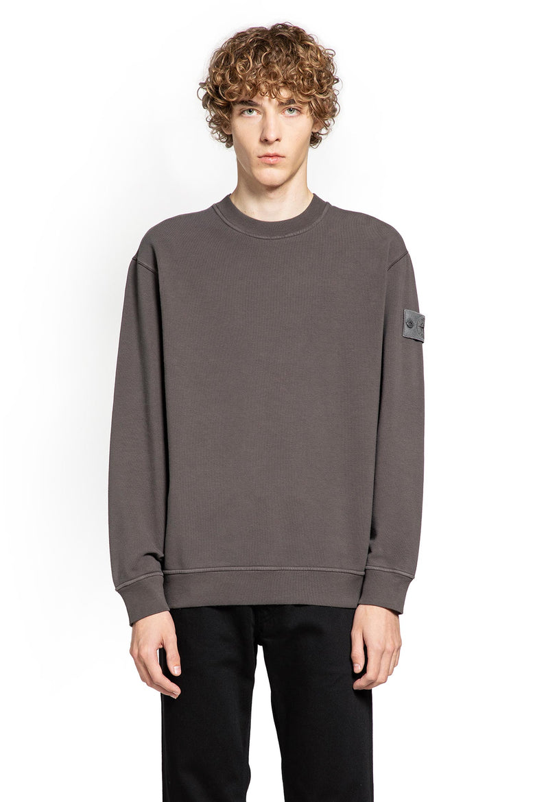 STONE ISLAND MAN GREY SWEATSHIRTS