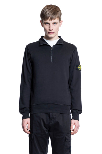 STONE ISLAND MAN BLACK SWEATSHIRTS