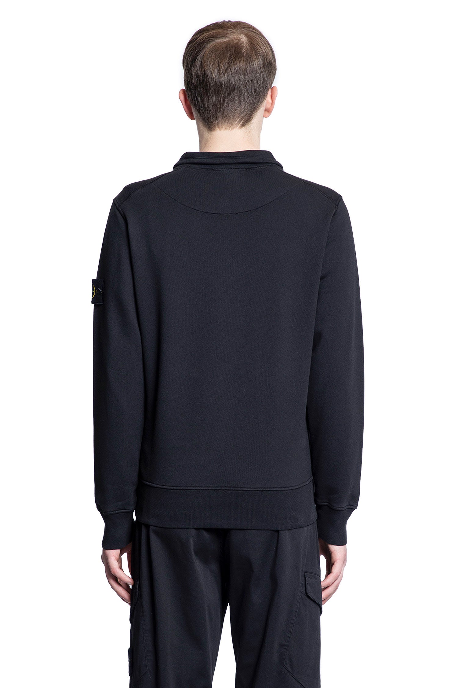 STONE ISLAND MAN BLACK SWEATSHIRTS