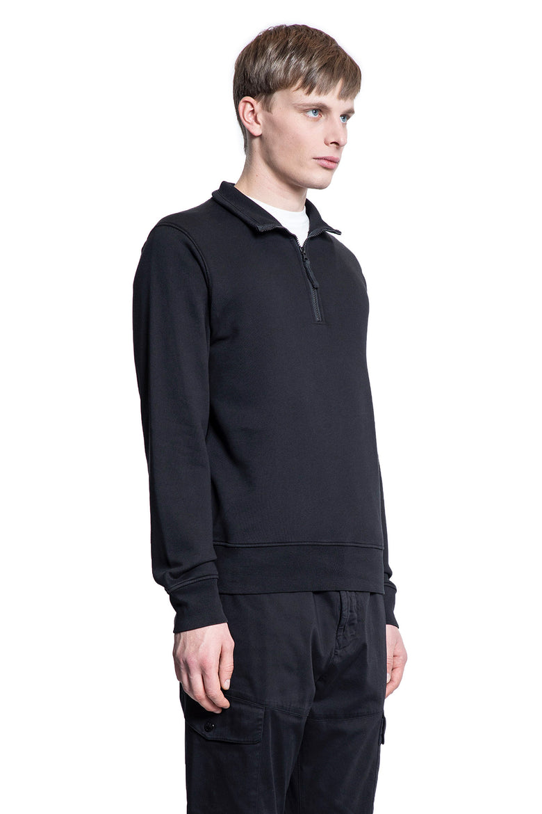 STONE ISLAND MAN BLACK SWEATSHIRTS