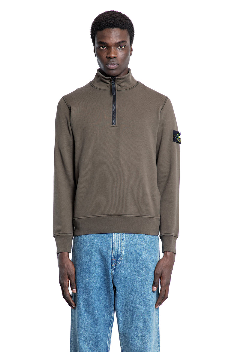 STONE ISLAND MAN GREEN SWEATSHIRTS