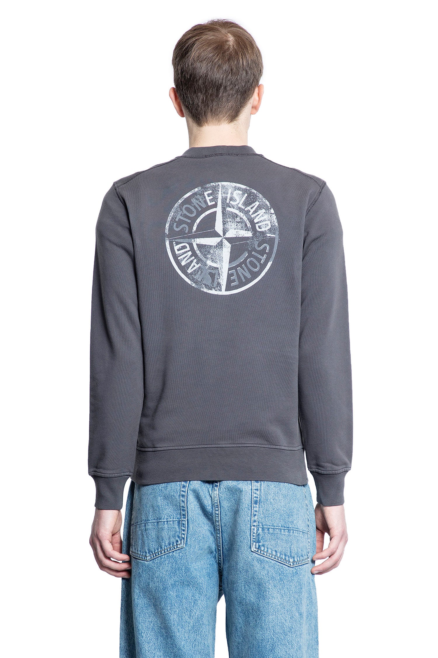 STONE ISLAND MAN GREY SWEATSHIRTS