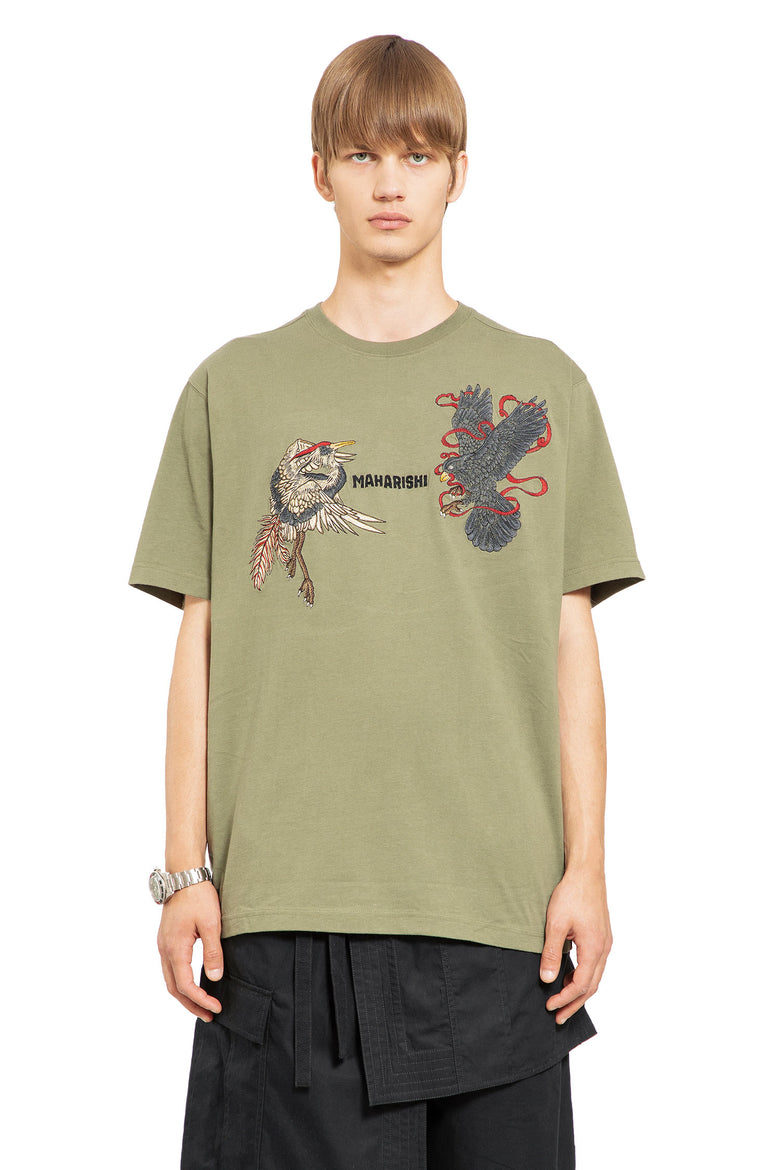 MAHARISHI MAN GREEN T-SHIRTS & TANK TOPS