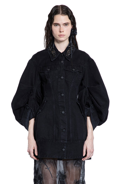 SIMONE ROCHA WOMAN BLACK COATS