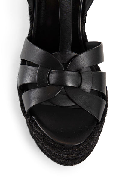 SAINT LAURENT WOMAN BLACK SANDALS & SLIDES