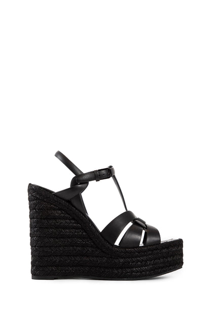 SAINT LAURENT WOMAN BLACK SANDALS & SLIDES