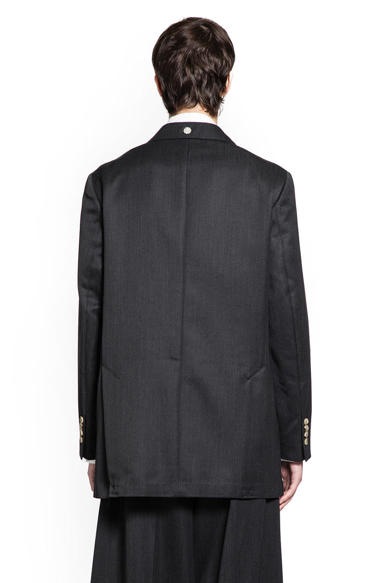 Double-Breasted Blazer with Daisy embroidery