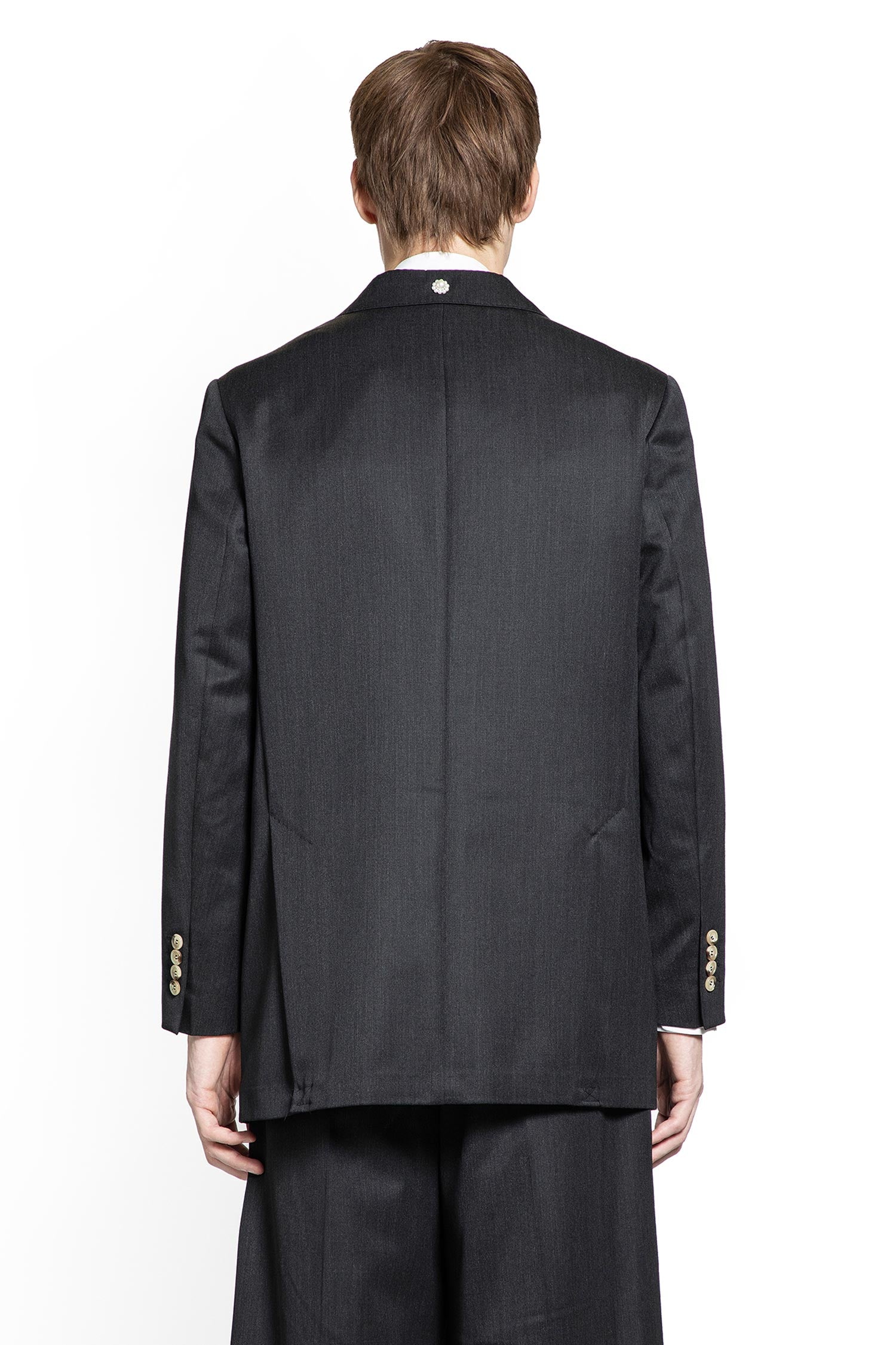 Double-Breasted Blazer with Daisy embroidery