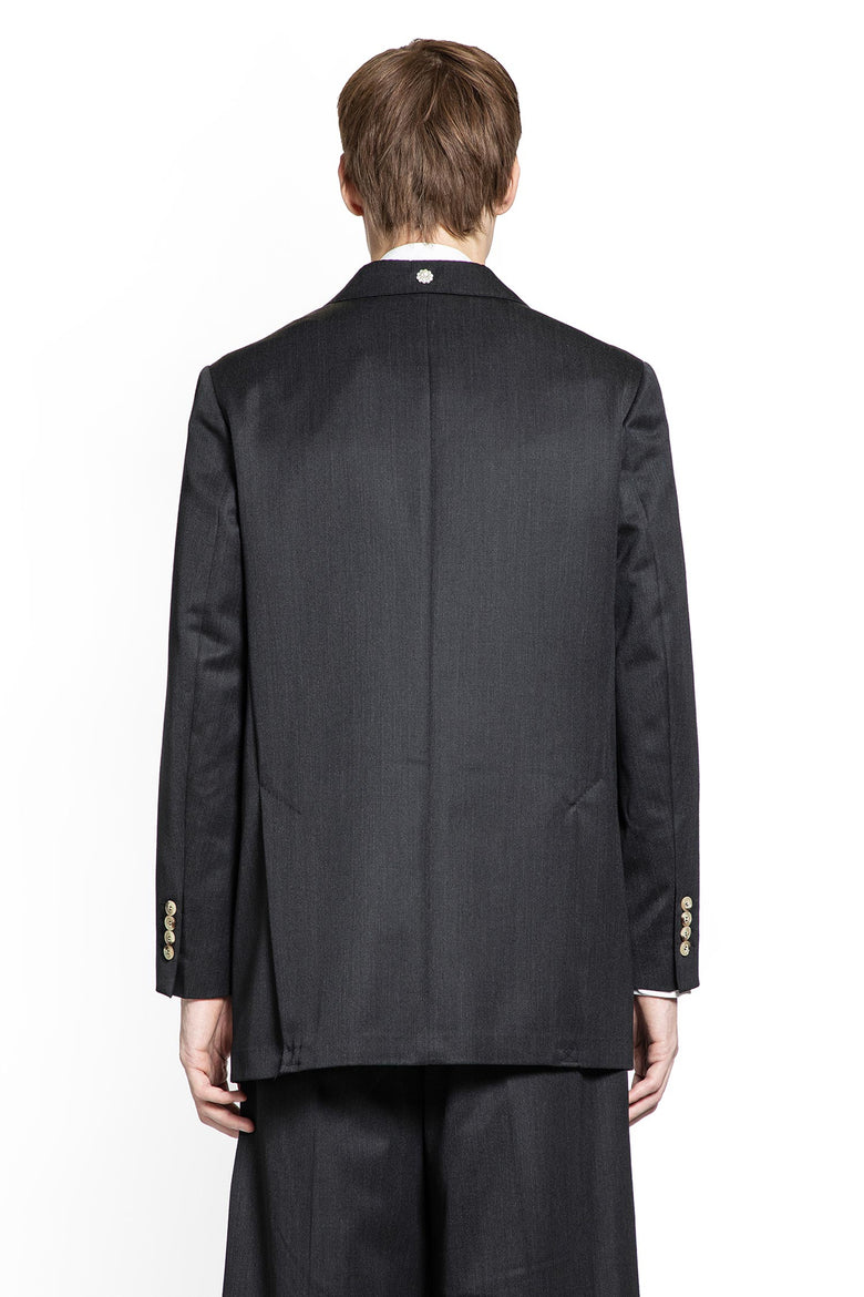 Double-Breasted Blazer with Daisy embroidery