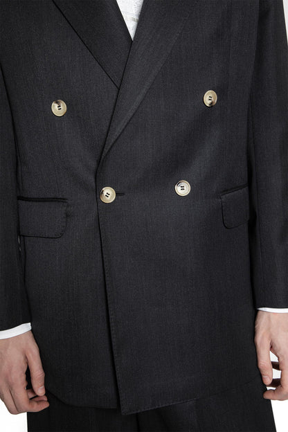 Double-Breasted Blazer with Daisy embroidery
