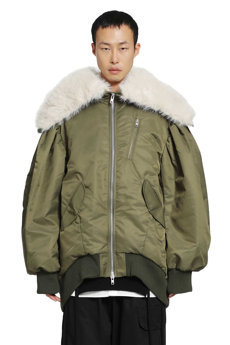 SIMONE ROCHA Oversized Split Hooded Bomber Jacket man
