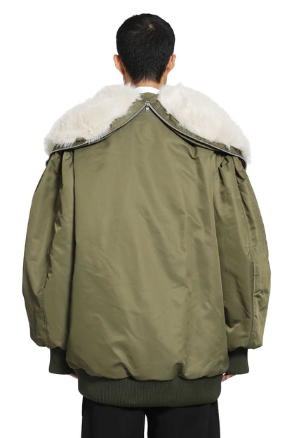 Oversized Split Hooded Bomber Jacket