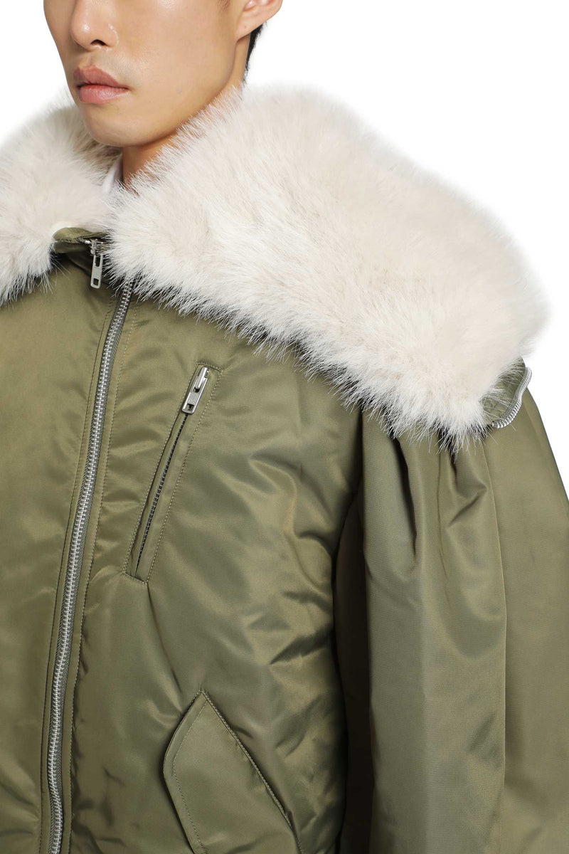 SIMONE ROCHA Oversized Split Hooded Bomber Jacket man