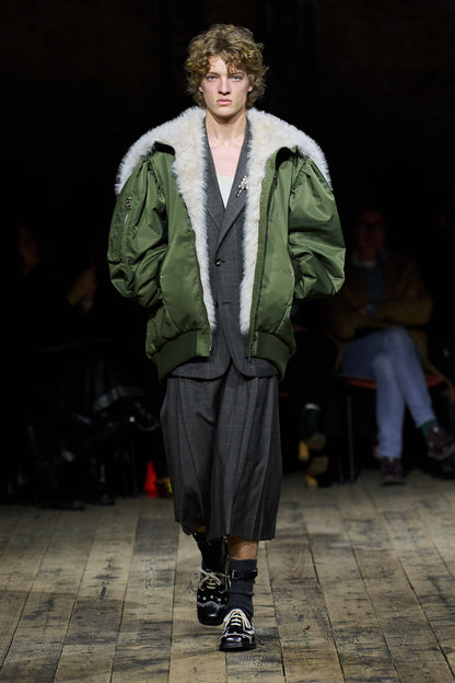 Oversized Split Hooded Bomber Jacket