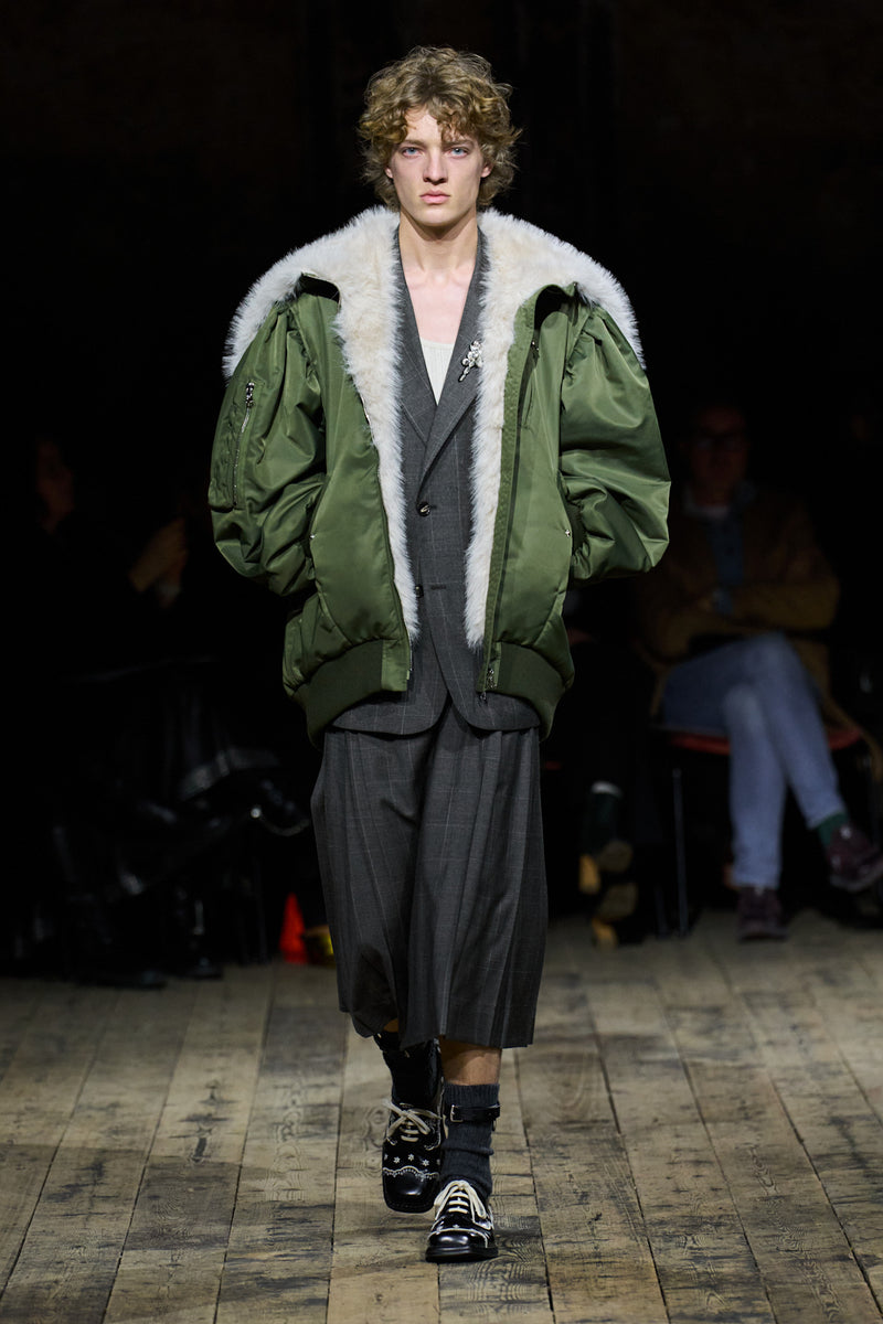 SIMONE ROCHA Oversized Split Hooded Bomber Jacket man
