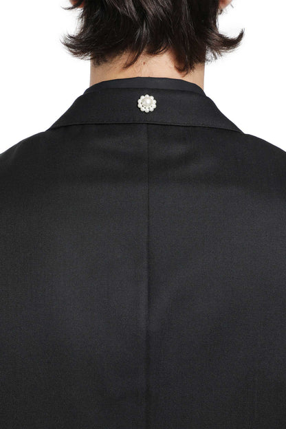 Structured Slash Blazer with Daisy