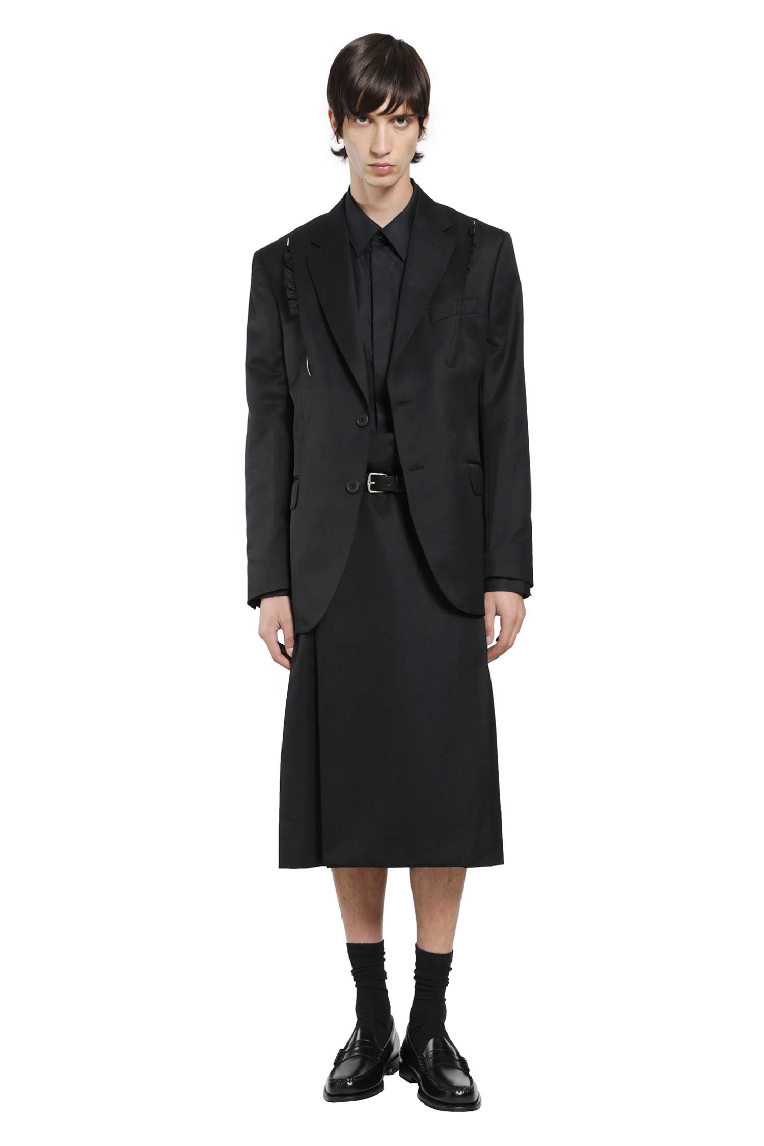 Structured Slash Blazer with Daisy