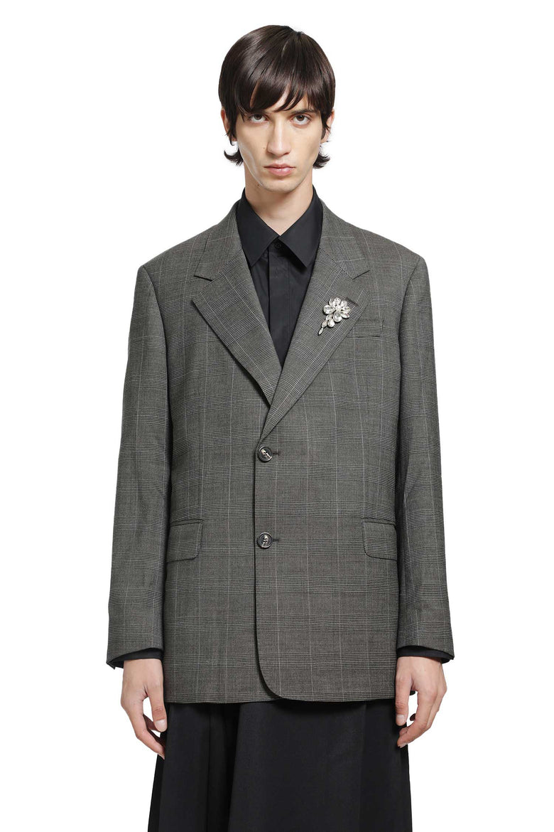 
              SIMONE ROCHA Notch Lapel Blazer with Embroidery man
            