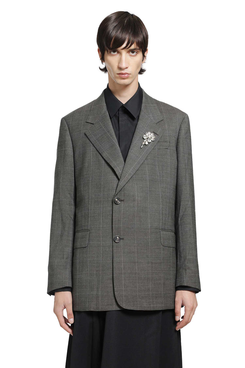 SIMONE ROCHA Notch Lapel Blazer with Embroidery man