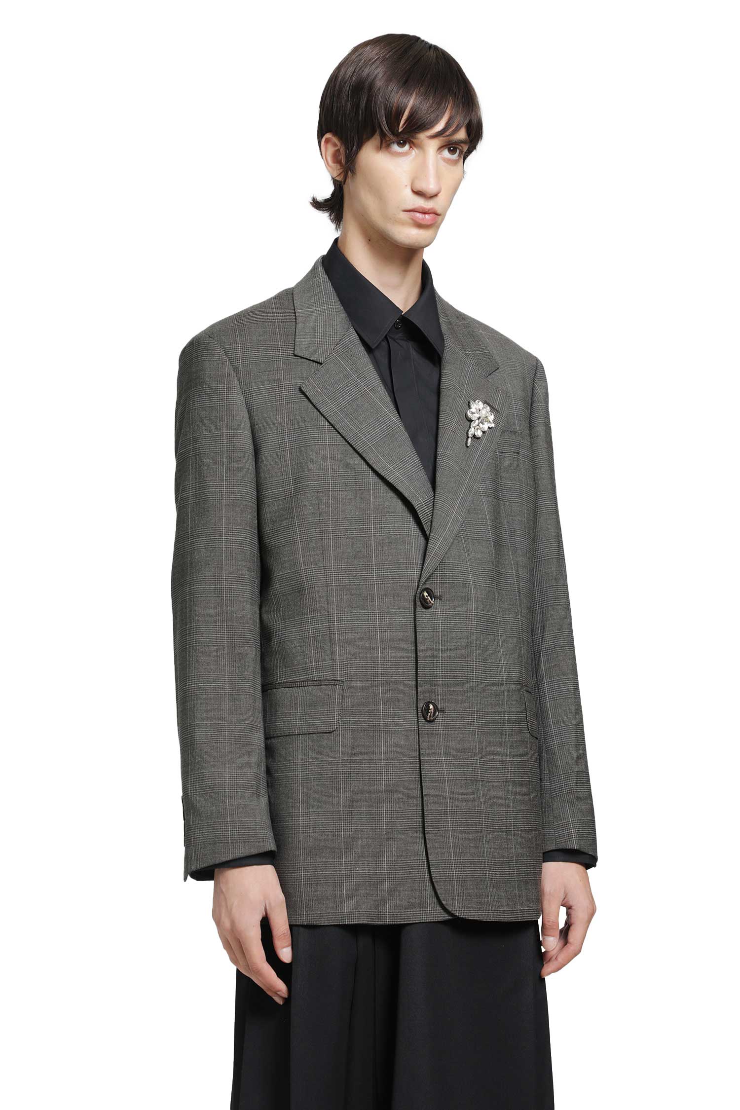 SIMONE ROCHA Notch Lapel Blazer with Embroidery man