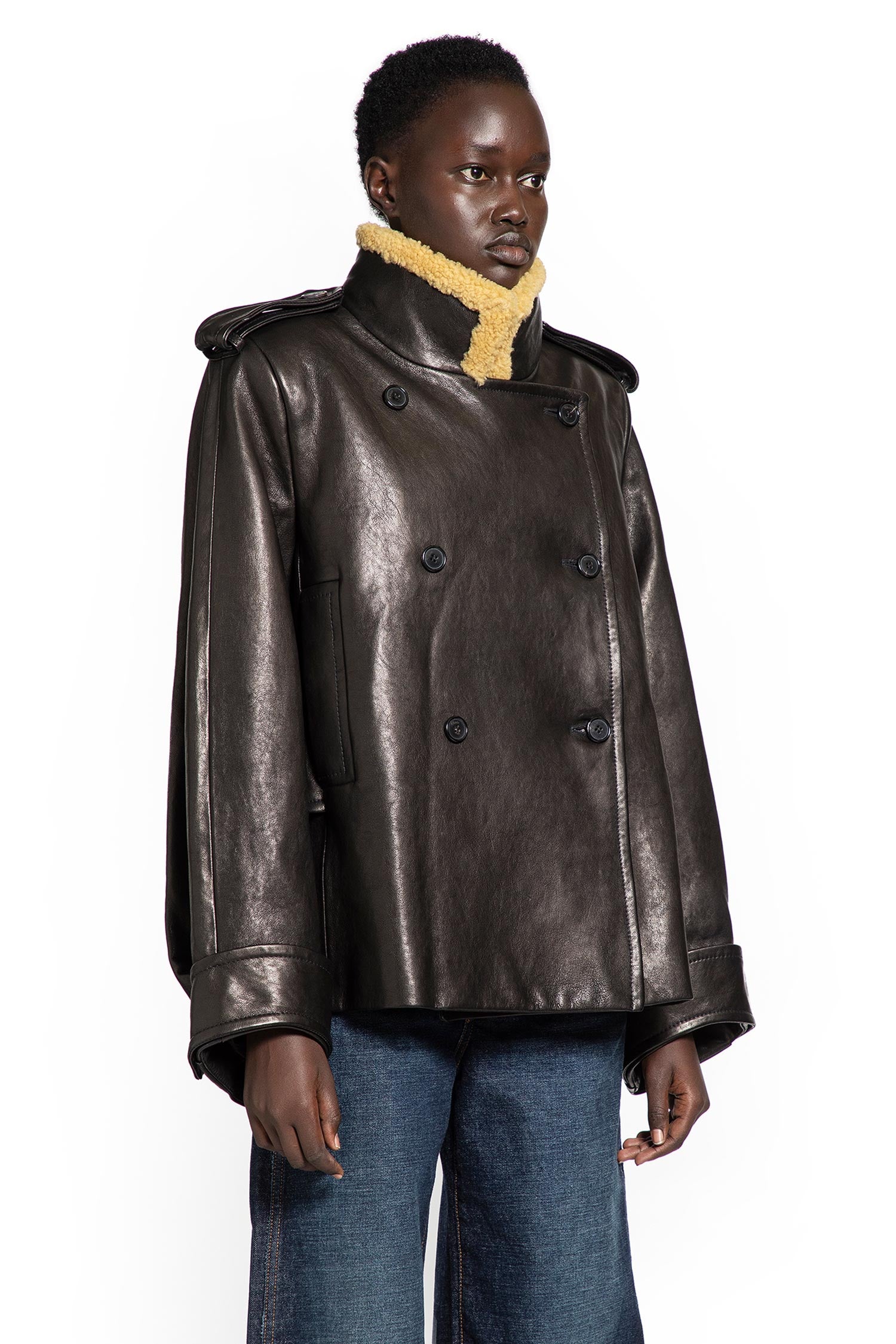 Dean Jacket with Shearling Collar