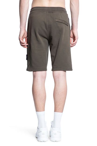 STONE ISLAND MAN BLACK SHORTS & SKIRTS